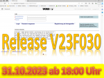 31. Oktober 2023: Release V23F030 wird ab 18:00 Uhr eingespielt